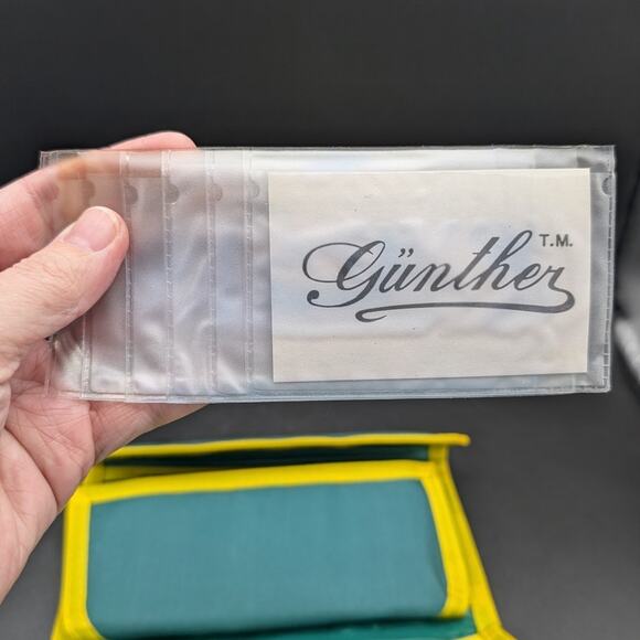 Vintage Oregon Ducks Wallet Mens Gunther Green Yellow Nylon Tri fold Pockets - Picture 10 of 15